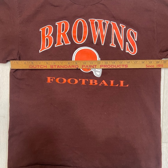 Cleveland Browns Shirt Men's Large NFL Football Champion Cotton Tee - Picture 6 of 10